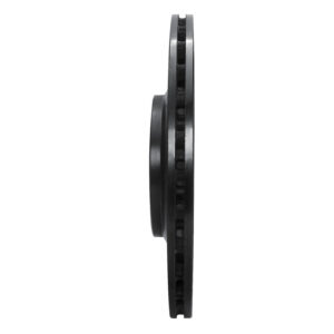 R1 07-11 Audi S6 Rear Right Drilled & Slotted Black Brake Rotor - Image 2
