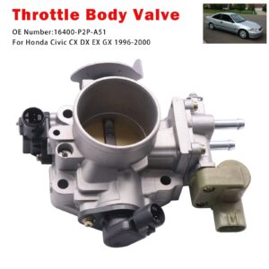 1996-2000 Honda Civic CX DX EX GX Throttle Body Assembly 16400-P2P-A51 Generic - Image 3