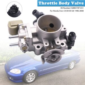 1996-2000 Honda Civic CX DX EX GX Throttle Body Assembly 16400-P2P-A51 Generic - Image 4