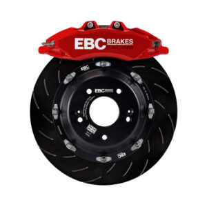 EBC Racing 20-23 Volkswagen Golf R Red Apollo-6 Calipers 380mm Rotors Front Big Brake Kit - Image 2