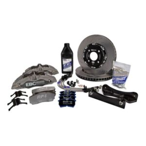 EBC Racing 12-17 Ford Fiesta ST MK7 1.6L Turbo Anodized Apollo-4 Calipers 300mm Rotors Front BBK - Image 3