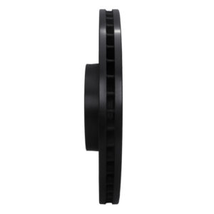 R1 99-04 Audi S6 Front Right Drilled & Slotted Black Brake Rotor - Image 3