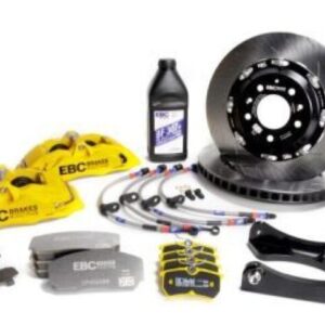 EBC Racing 89-98 Nissan Skyline GT-R R32/R33 Yellow Apollo-6 Caliper 355mm Rotor Front Big Brake Kit - Image 2