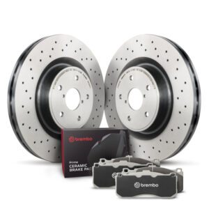 Brembo OE 99-02 Volkswagen Cabrio/95-99 Golf/Jetta/95-97 Passat Rear Disc Brake Kit - Image 1