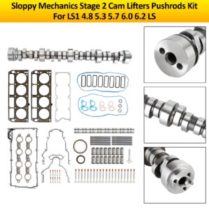 Sloppy Mechanics Stage 2 Cam Lifters Pushrods Kit For LS1 4.8 5.3 5.7 6.0 6.2 LS Generic - Image 3