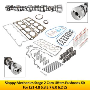 Sloppy Mechanics Stage 2 Cam Lifters Pushrods Kit For LS1 4.8 5.3 5.7 6.0 6.2 LS Generic - Image 4