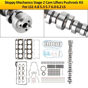 Sloppy Mechanics Stage 2 Cam Lifters Pushrods Kit For LS1 4.8 5.3 5.7 6.0 6.2 LS Generic - Image 5