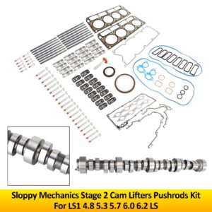 Sloppy Mechanics Stage 2 Cam Lifters Pushrods Kit For LS1 4.8 5.3 5.7 6.0 6.2 LS Generic - Image 6