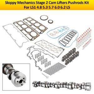 Sloppy Mechanics Stage 2 Cam Lifters Pushrods Kit For LS1 4.8 5.3 5.7 6.0 6.2 LS Generic - Image 7