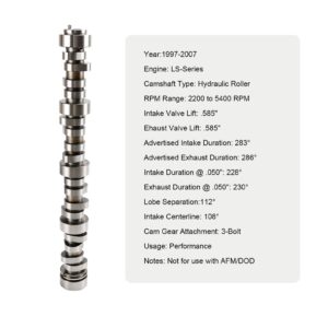 Sloppy Mechanics Stage 2 Camshaft Kit SS2 LS1 4.8 5.3 5.7 6.0 6.2 LS Cam LQ4 LM7 Generic - Image 7