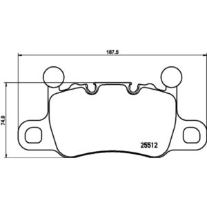 Brembo 20-21 Porsche 911/Panamera/Cayman/718 Cayman/718 Spyder Rear Low-Met Brake Pad - Image 1
