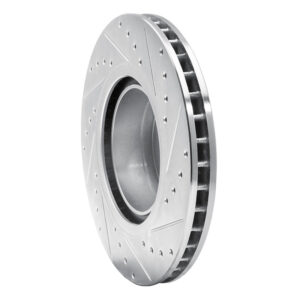 R1 93-97 BMW 850CI Front Left Drilled & Slotted Silver Brake Rotor - Image 4