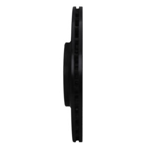 R1 07-11 Audi S6 Rear Left Drilled & Slotted Black Brake Rotor - Image 5