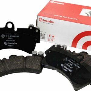 Brembo 15-20 S3/15-19 VW Golf R/15-20 GTI/19-20 Jetta Front Premium NAO Ceramic OE Equivalent Pad - Image 1