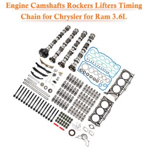 2012-2016 Jeep Wrangler 3.6L V6 Engine Camshafts Rockers Lifters Timing Chain 5184377AG 5184332AA - Image 3