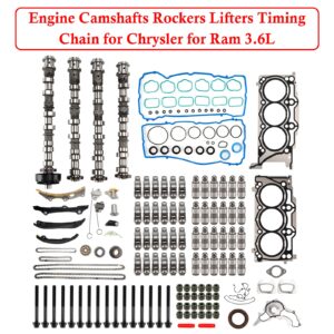 2012-2016 Jeep Wrangler 3.6L V6 Engine Camshafts Rockers Lifters Timing Chain 5184377AG 5184332AA - Image 4