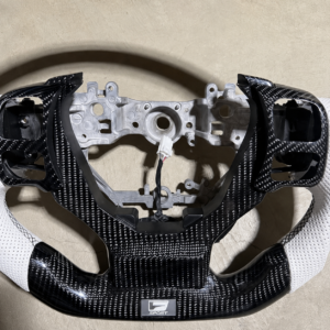 2017–2025 Lexus IS300/IS350/RC350/RC F Carbon Fiber & White Leather Custom Steering Wheel - Image 3