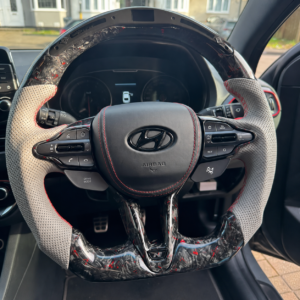 Hyundai i30 N Forged Carbon Red-Flake Heated Custom Steering Wheel - Image 3