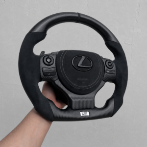 Lexus IS250 Matte Carbon Fiber & Alcantara Custom Steering Wheel - Image 3