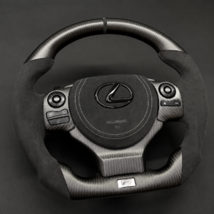 Lexus IS250 Matte Carbon Fiber & Alcantara Custom Steering Wheel - Image 4