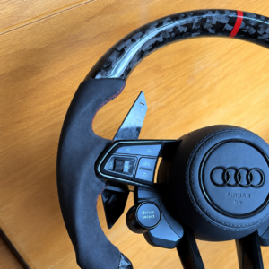 Audi RS Custom Forged Carbon Fiber & Alcantara Steering Wheel - Image 4
