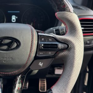 Hyundai i30 N Forged Carbon Red-Flake Heated Custom Steering Wheel - Image 4