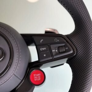 Audi R8-Style Flat-Bottom Multifunction Steering Wheel with Start/Stop & Drive Select - Image 3
