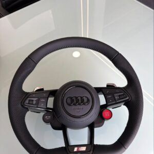 Audi R8-Style Flat-Bottom Multifunction Steering Wheel with Start/Stop & Drive Select - Image 5
