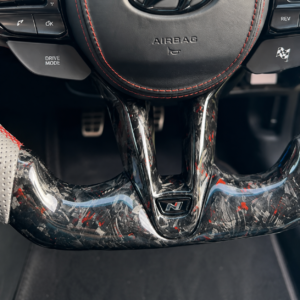 Hyundai i30 N Forged Carbon Red-Flake Heated Custom Steering Wheel - Image 5