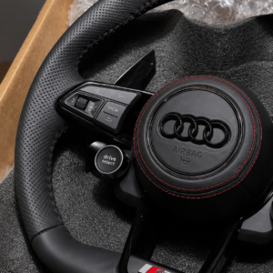 Audi RS-Style Custom Flat-Bottom Steering Wheel with Airbag & Paddle Shifters – 2012+ - Image 7