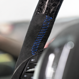 Honda City GN2 / GN5 Forged Carbon & Alcantara D-Shape Custom Steering Wheel - Image 4
