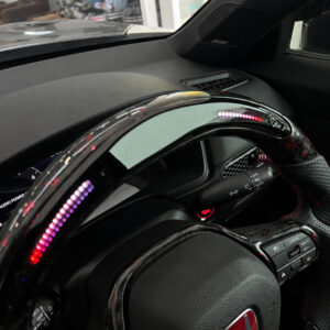 Honda Civic Type R FL5 Forged Carbon 32-LED Custom Steering Wheel - Image 5