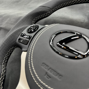 Lexus IS/RC/NX/CT/GS-F Anatomical Full-Leather Custom Steering Wheel - Image 3