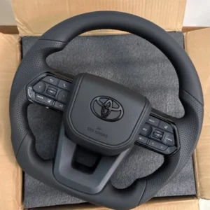 Toyota LC300-Style Custom Flat-Bottom Steering Wheel with Airbag & Controls – Multiple Models - Image 4